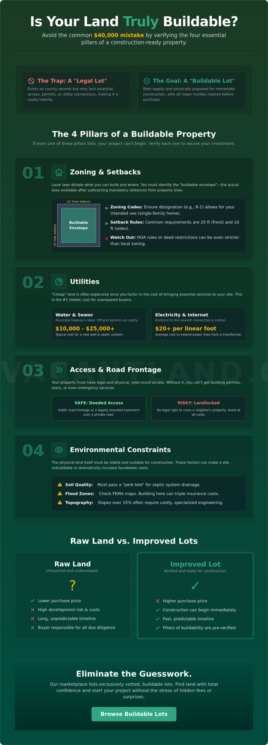 Buildable Lot for Sale: The Complete 2026 Buyer’s Guide to Finding Constructible Land