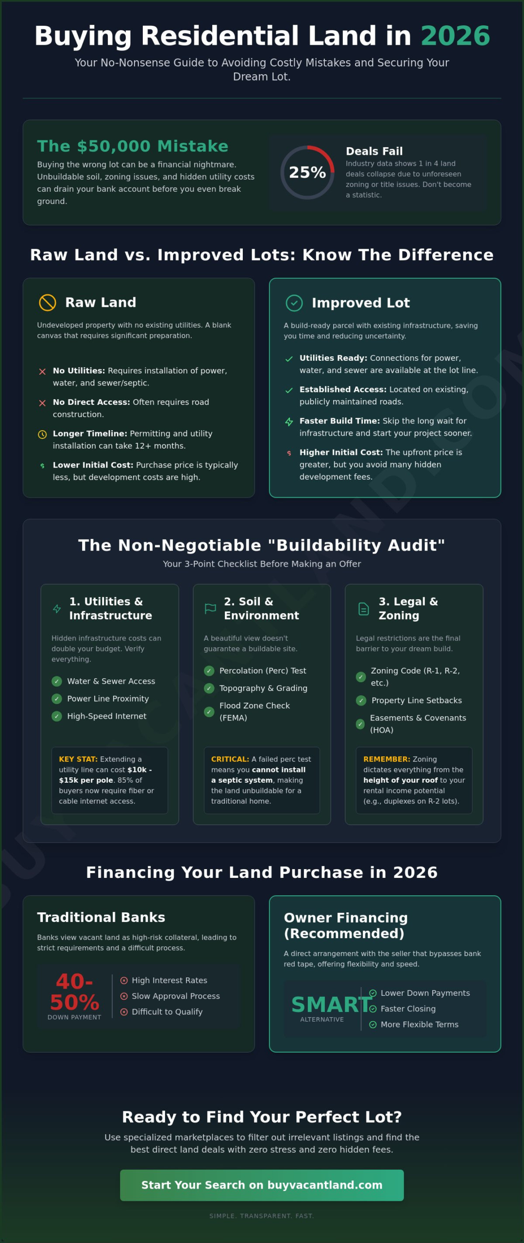 Residential Land for Sale: The 2026 Guide to Buying Vacant Lots