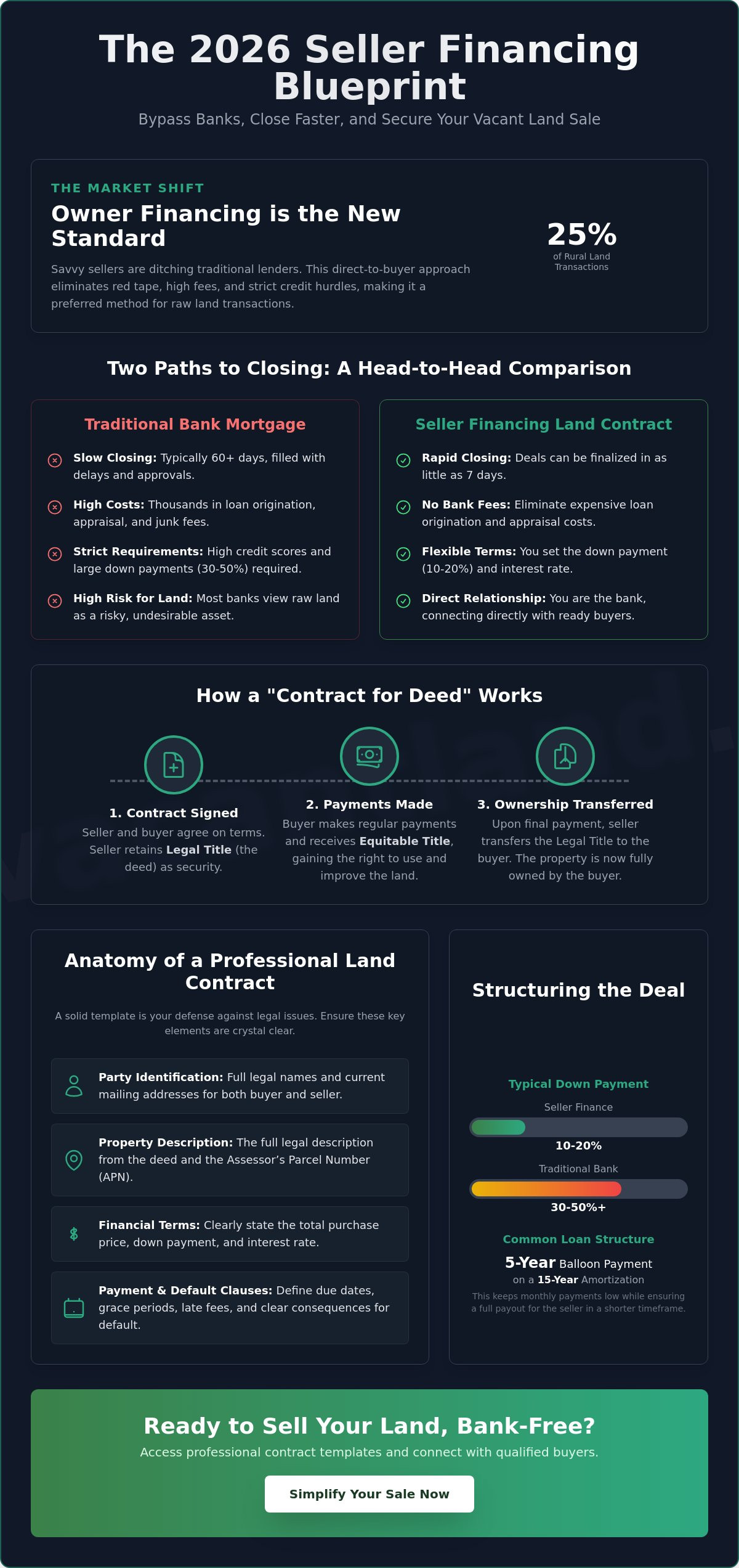 Seller Financing Land Contract Template: A Pragmatic 2026 Guide for Raw Land