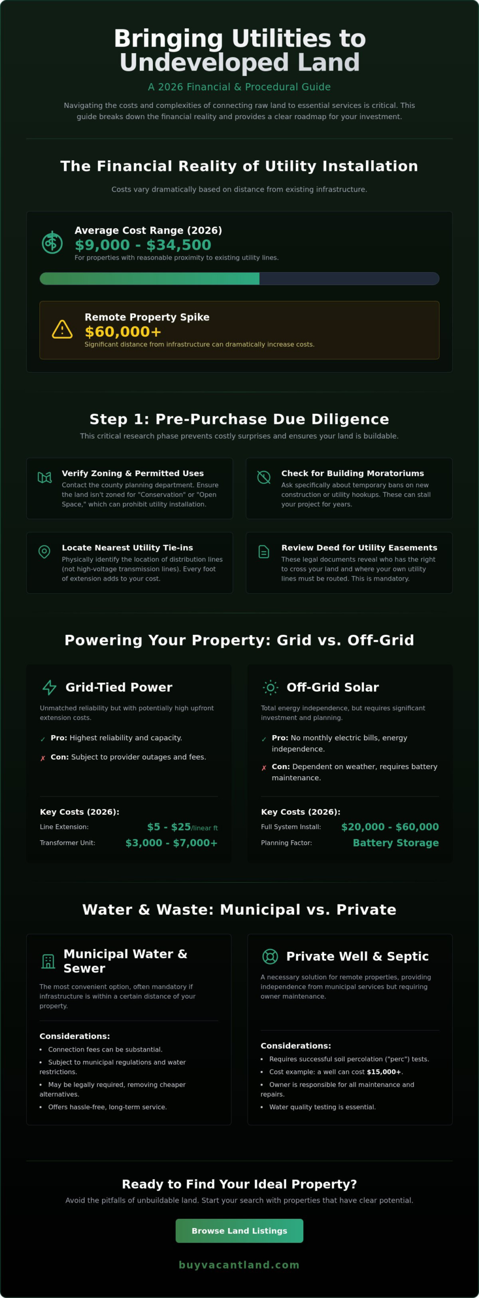 How to Get Utilities on Undeveloped Property: A 2026 Step-by-Step Guide