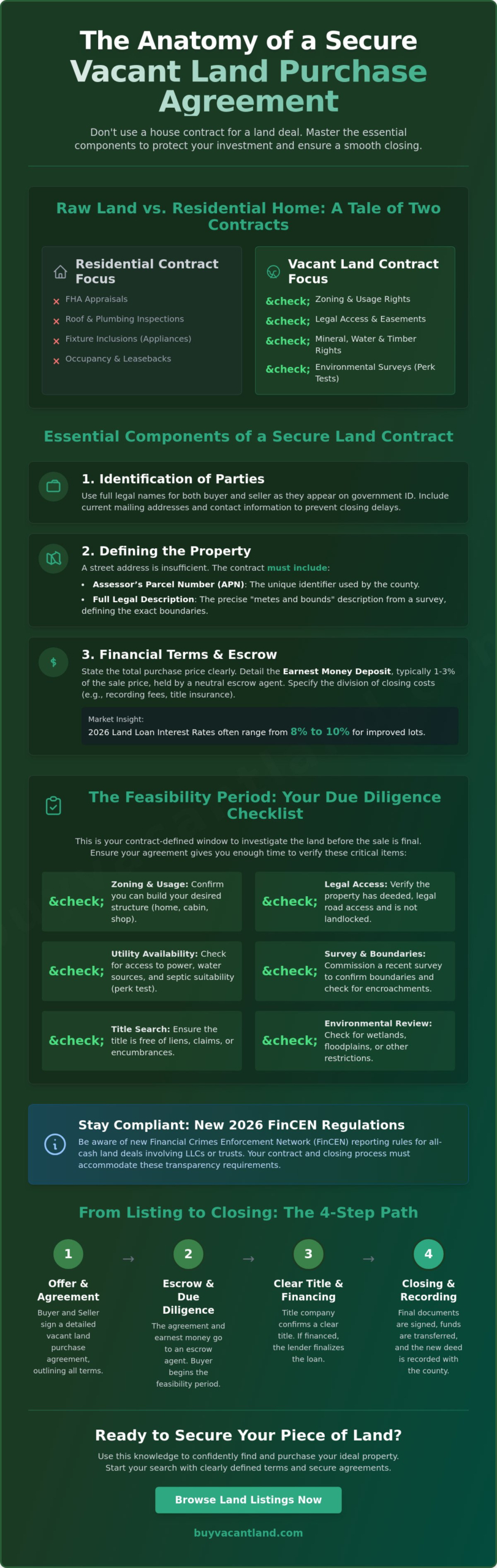 Vacant Land Purchase Agreement: The 2026 Guide to Secure Land Contracts