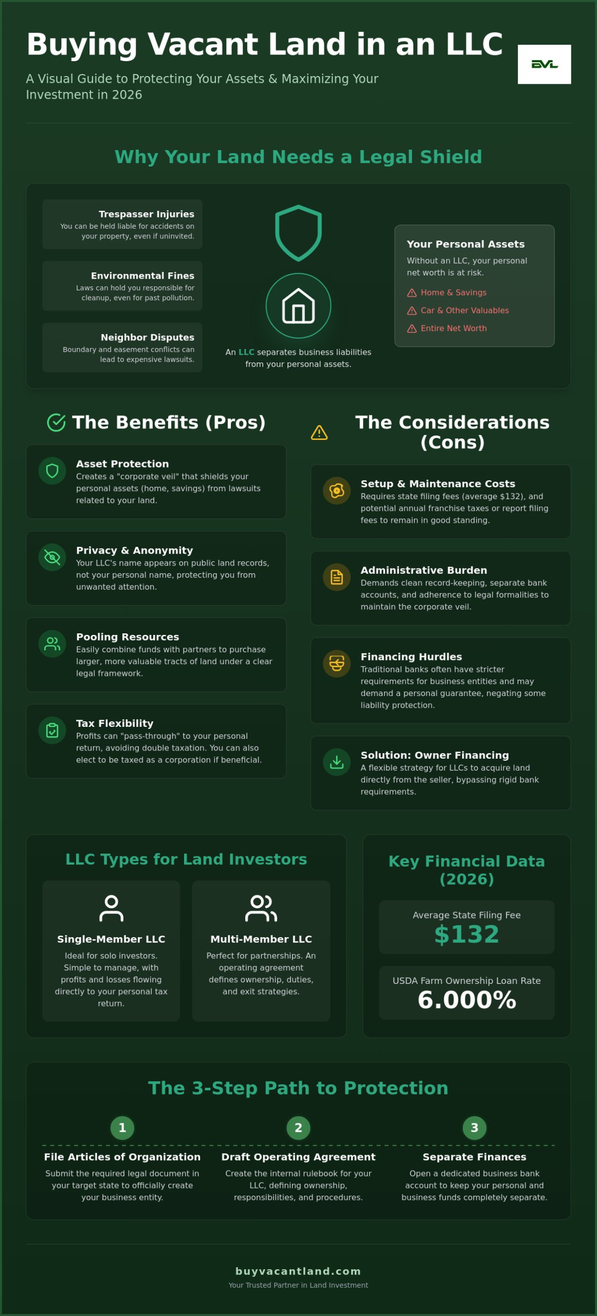 Buying Land in an LLC: Pros and Cons for 2026 Investors